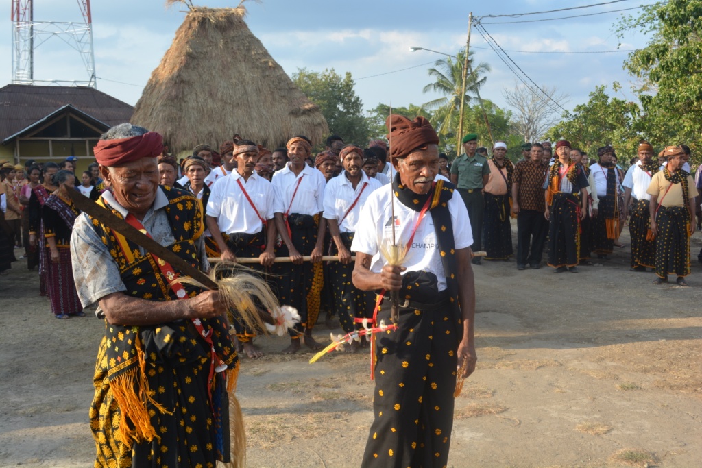 Tarian Anawae Raba Uwi dari Kampung Boawae yang dibawakan dalam acara pertemuan para ahli waris raja-raja di Flores-Lembata, Kamis (2/10/2014). (Floresa/Markus Makur)